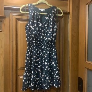 NWOT Socialite Dark Green with White Flowers Dress  Size Small